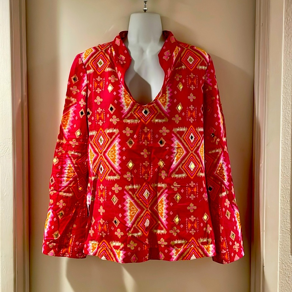 Tory Burch long sleeve blouse.size 4
